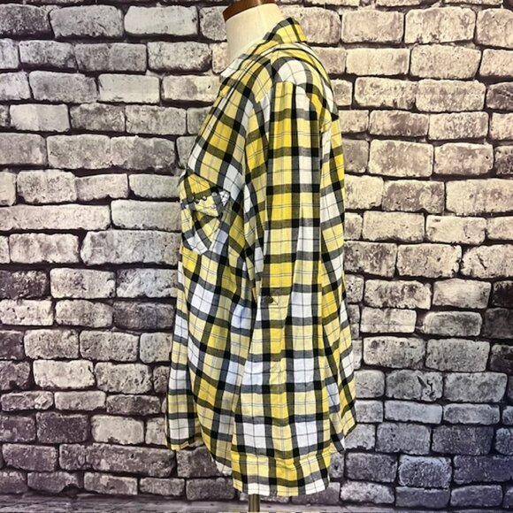 Cato NWT V-Neck Button Down Plaid Blouse Size 22/24 - Picture 4 of 10